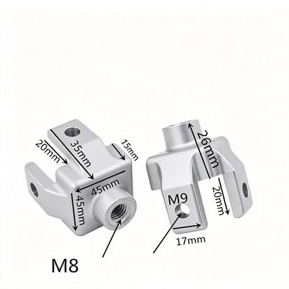 Endfuß-Montageblock für Aluminiumprofile – Gewindeadapter (20 / 30 / 40 / 45er-Serie)