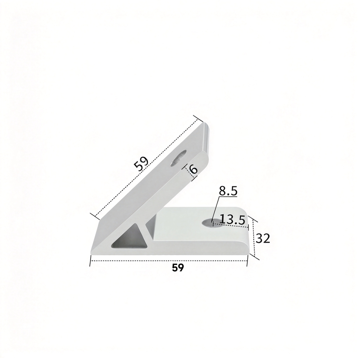 Aluminum Extrusion Corner Bracket - 90/45/135 Degree (2020 to 8080 Series)