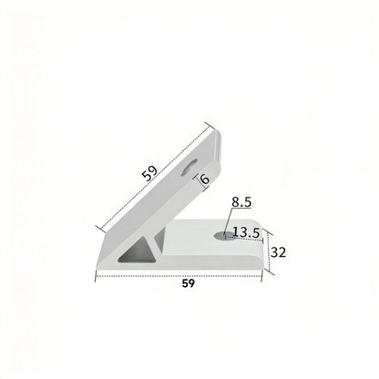 Aluminum Extrusion Corner Bracket - 90/45/135 Degree (2020 to 8080 Series)