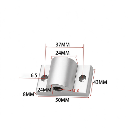 Montageplatte für Aluminiumprofil-Endfüße – Adapter für Nivellierfüße (20-/30-/40-/45-/50er-Serie)