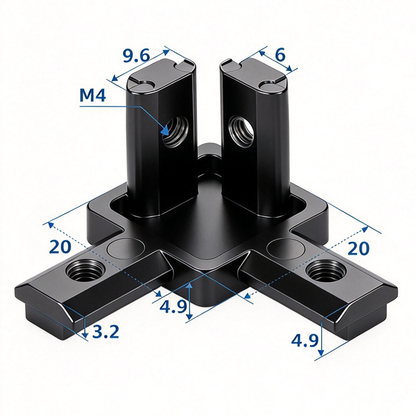 Aluminum Profile 2-Way &amp; 3-Way Cube Corner Connectors (1515 / 2020 / 3030 / 4040 Series)