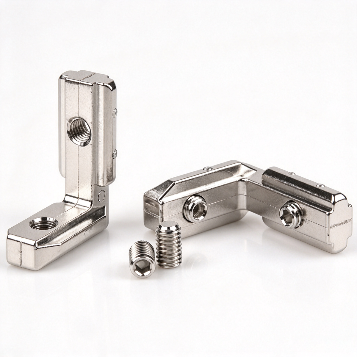 European Standard Inside Corner Bracket - Concealed L-Joint Connector for Aluminum Profiles (15 / 20 / 30 / 40 / 45 / 50 Series)