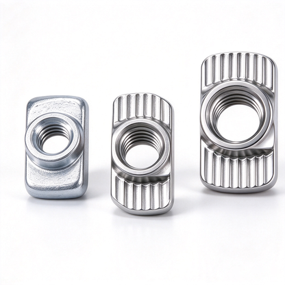 EU Standard T-Slot Nut for Aluminum Extrusion Profiles - M3 to M8 (Carbon Steel & Stainless Steel)