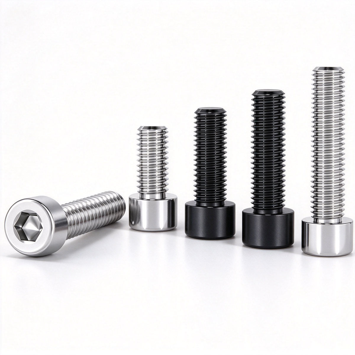 Socket Head Cap Screws for Aluminum Extrusion Profiles - M4 to M8 (201 Stainless Steel / Nickel-Plated / Black Carbon Steel)
