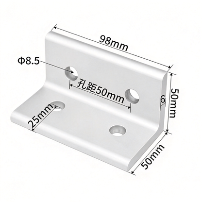 Aluminum Profile Vertical Corner Bracket & Shelf Support - 90 Degree Angle Joint (20 / 30 / 40 / 45 / 50 Series)