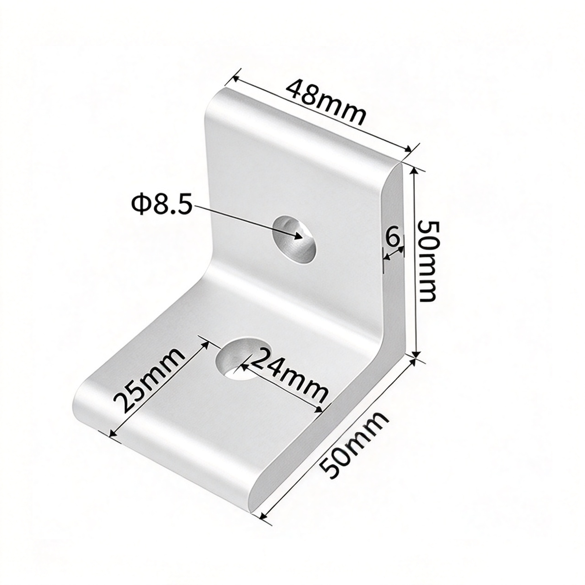 Aluminum Profile Vertical Corner Bracket & Shelf Support - 90 Degree Angle Joint (20 / 30 / 40 / 45 / 50 Series)