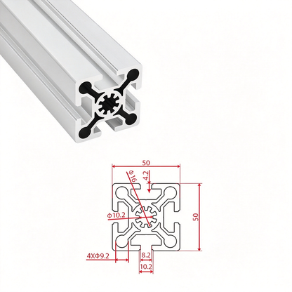 European Standard 5050, 50100, 50200 & 50240 T-Slot Aluminum Extrusion Profiles - Heavy Industrial Framing