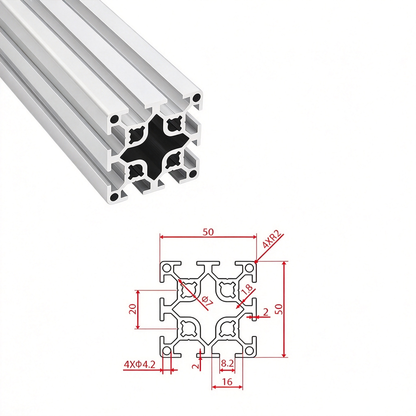 European Standard 5050, 50100, 50200 & 50240 T-Slot Aluminum Extrusion Profiles - Heavy Industrial Framing