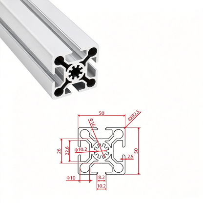 European Standard 5050, 50100, 50200 & 50240 T-Slot Aluminum Extrusion Profiles - Heavy Industrial Framing