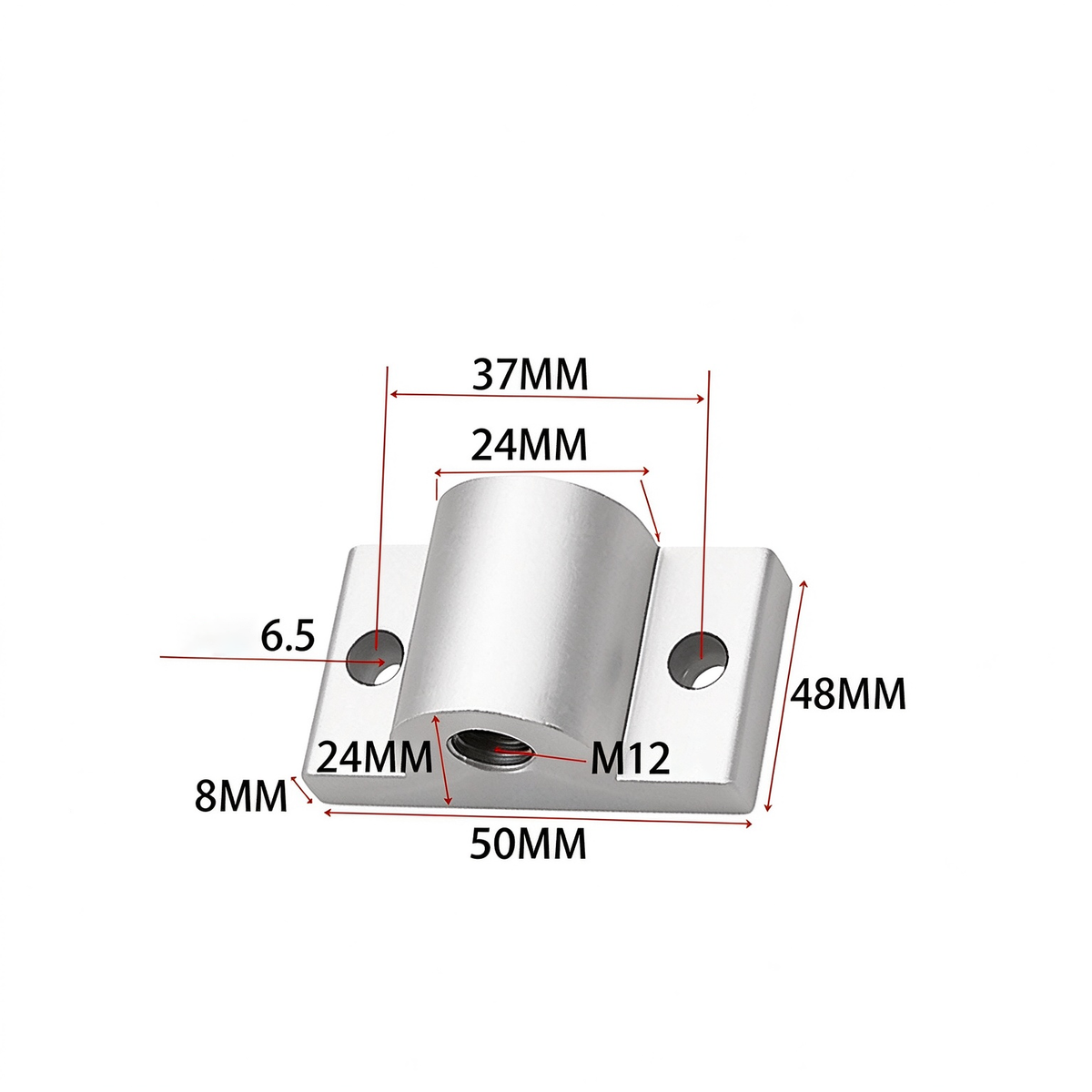 Montageplatte für Aluminiumprofil-Endfüße – Adapter für Nivellierfüße (20-/30-/40-/45-/50er-Serie)