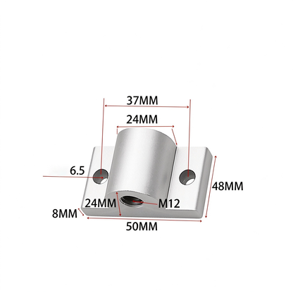 Montageplatte für Aluminiumprofil-Endfüße – Adapter für Nivellierfüße (20-/30-/40-/45-/50er-Serie)