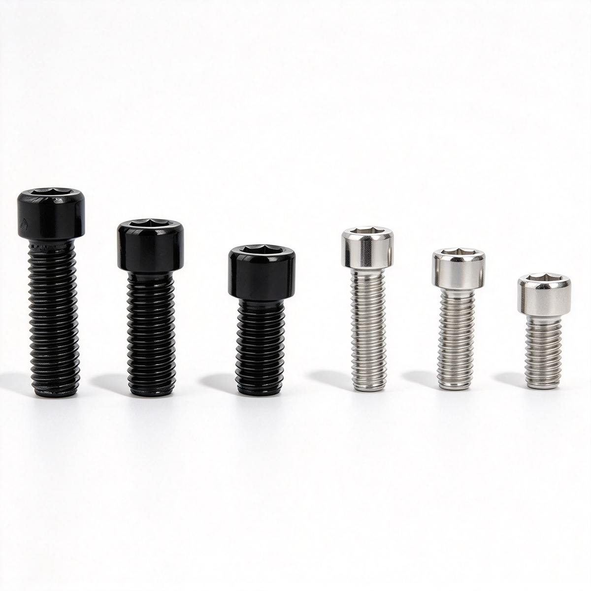 Socket Head Cap Screws for Aluminum Extrusion Profiles - M4 to M8 (201 Stainless Steel / Nickel-Plated / Black Carbon Steel)