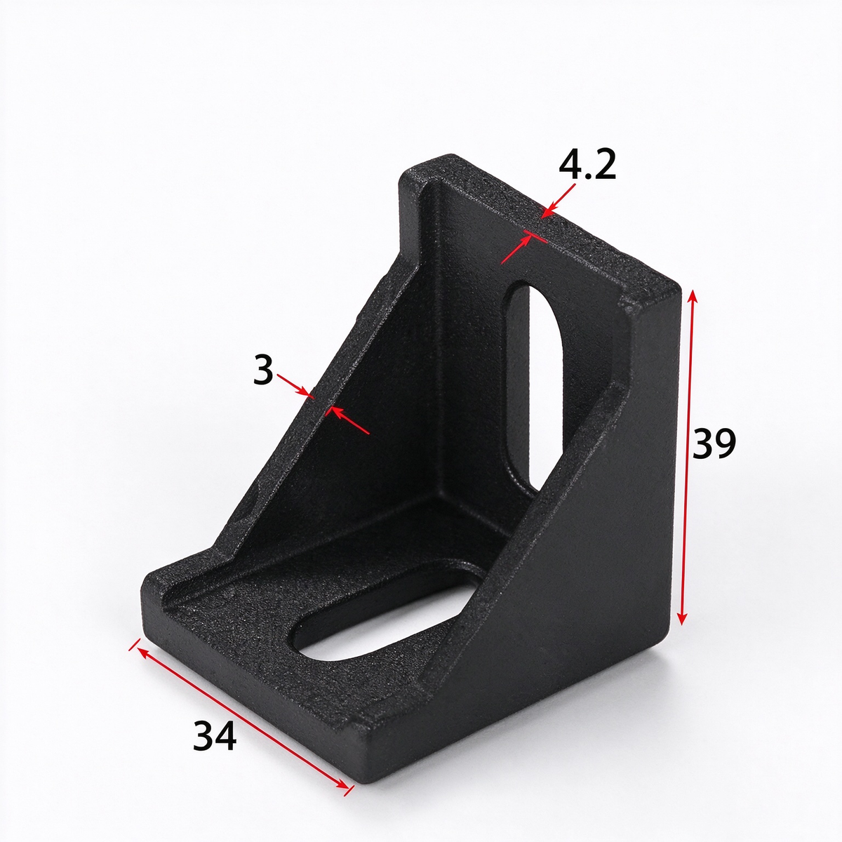 Heavy-Duty 90-Degree Aluminum Corner Bracket Connector for T-Slot Extrusions