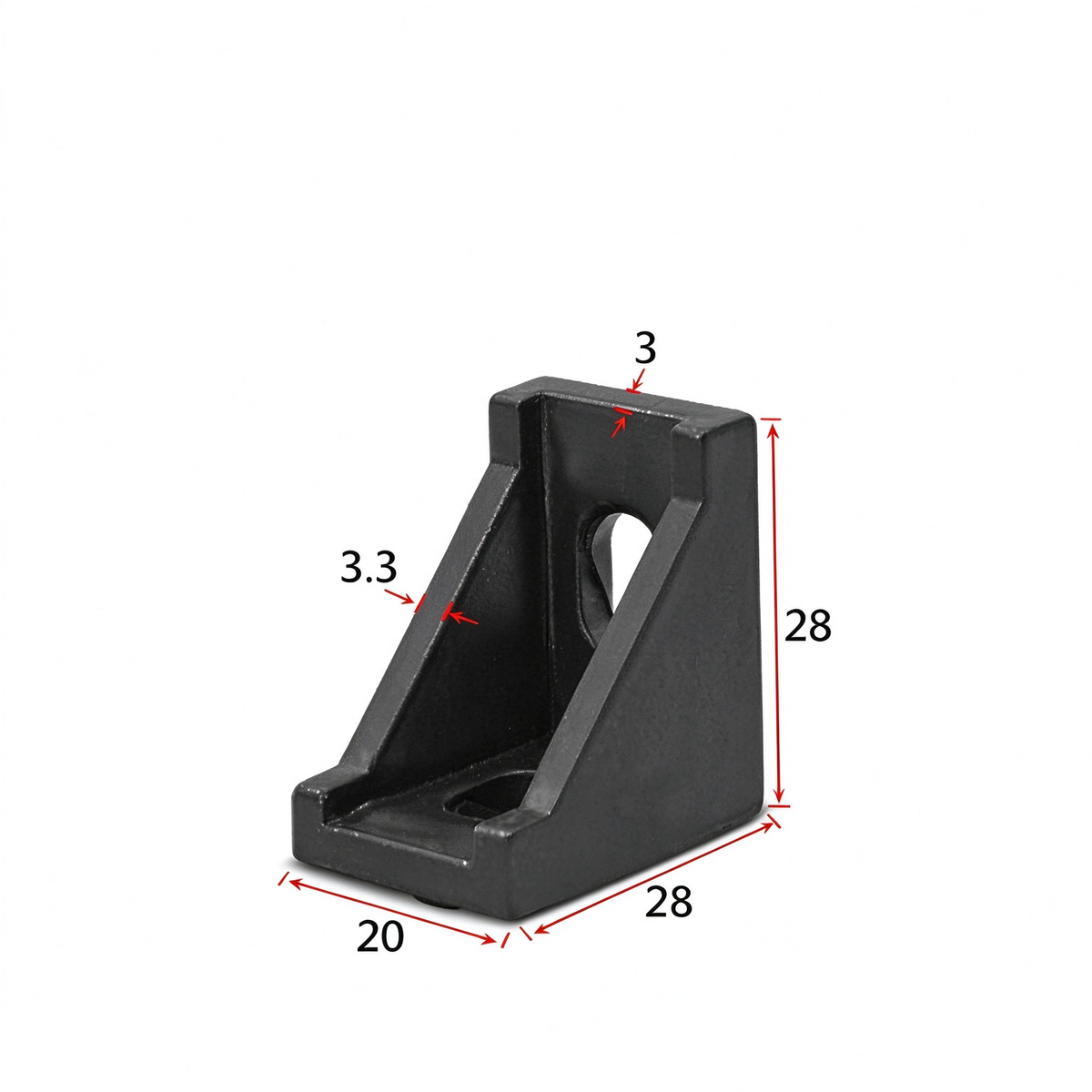 Heavy-Duty 90-Degree Aluminum Corner Bracket Connector for T-Slot Extrusions