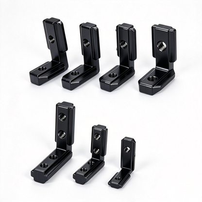 European Standard Inside Corner Bracket - Concealed L-Joint Connector for Aluminum Profiles (15 / 20 / 30 / 40 / 45 / 50 Series)