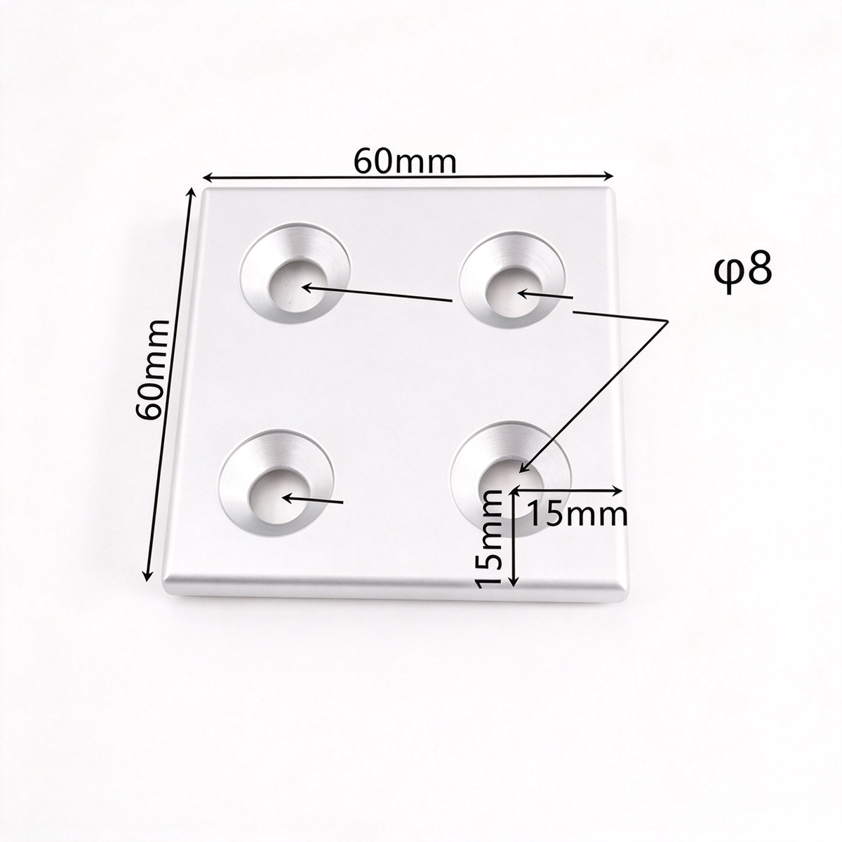 Aluminum Profile Metal End Cap Cover Plate (20 / 30 / 40 / 60 / 80 Series & Semi-Round)