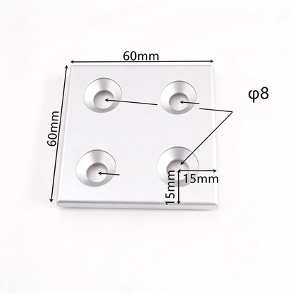 Aluminum Profile Metal End Cap Cover Plate (20 / 30 / 40 / 60 / 80 Series & Semi-Round)