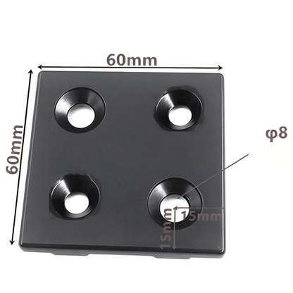 Aluminum Profile Metal End Cap Cover Plate (20 / 30 / 40 / 60 / 80 Series & Semi-Round)
