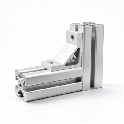 Aluminum Extrusion Corner Bracket - 90/45/135 Degree (2020 to 8080 Series)