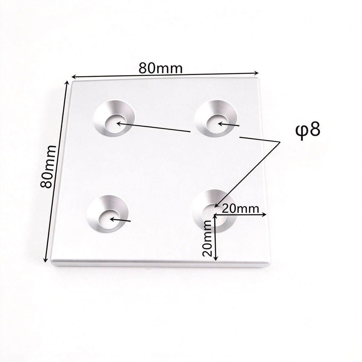 Aluminum Profile Metal End Cap Cover Plate (20 / 30 / 40 / 60 / 80 Series & Semi-Round)