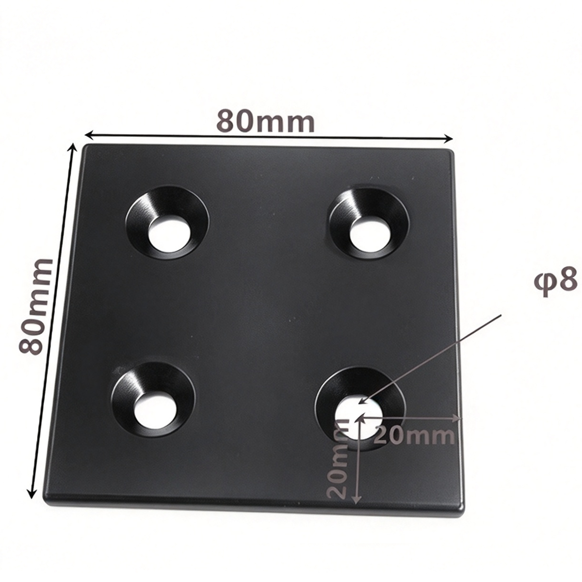 Aluminum Profile Metal End Cap Cover Plate (20 / 30 / 40 / 60 / 80 Series & Semi-Round)