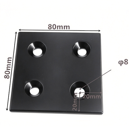 Aluminum Profile Metal End Cap Cover Plate (20 / 30 / 40 / 60 / 80 Series & Semi-Round)
