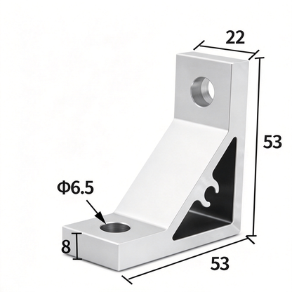 Aluminum Extrusion Corner Bracket - 90/45/135 Degree (2020 to 8080 Series)