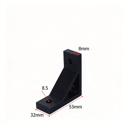 Aluminum Extrusion Corner Bracket - 90/45/135 Degree (2020 to 8080 Series)