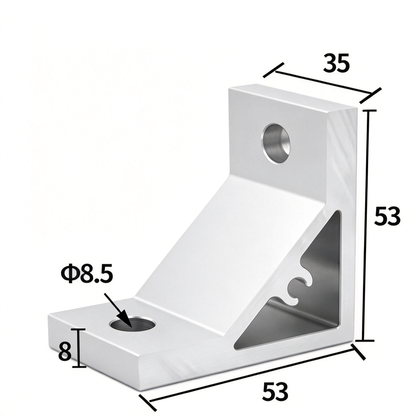 Aluminum Extrusion Corner Bracket - 90/45/135 Degree (2020 to 8080 Series)