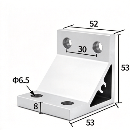 Aluminum Extrusion Corner Bracket - 90/45/135 Degree (2020 to 8080 Series)
