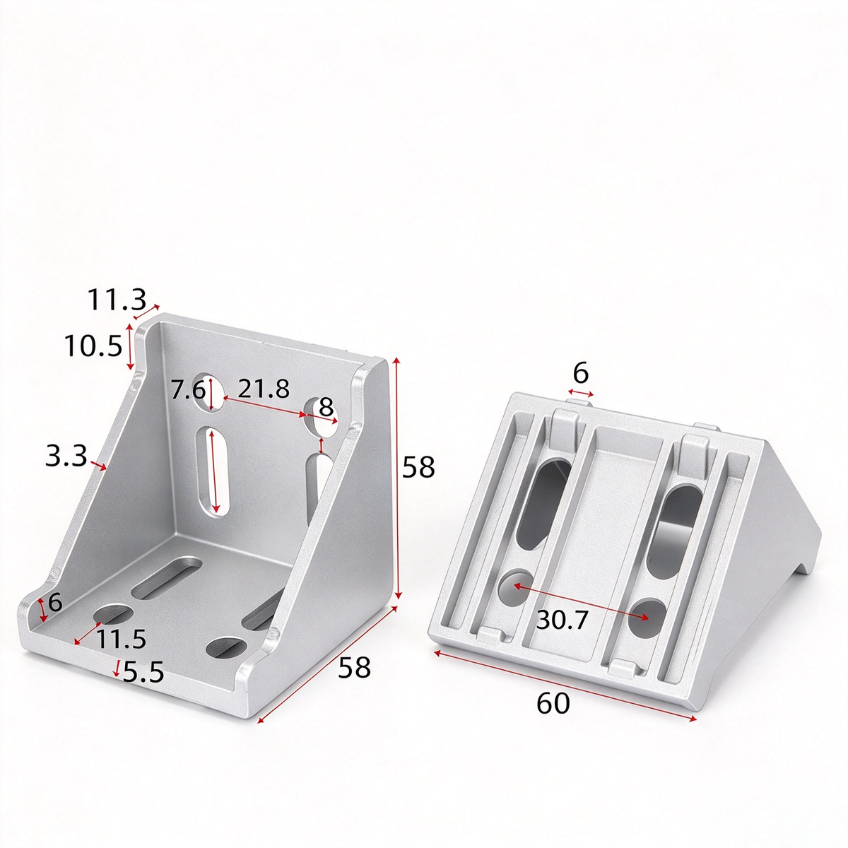 Heavy-Duty 90-Degree Aluminum Corner Bracket Connector for T-Slot Extrusions