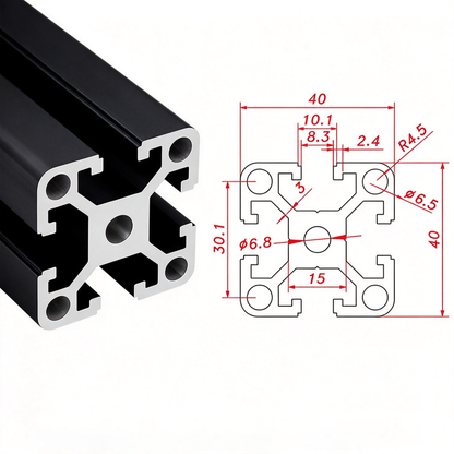 Europäischer Standard 4040 T-Nut-Aluminium-Strangpressprofil - 8mm Nut Industrieller Rahmenbau