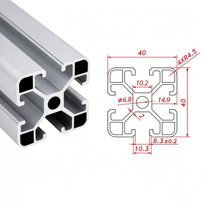 Europäischer Standard 4040 T-Nut-Aluminium-Strangpressprofil - 8mm Nut Industrieller Rahmenbau