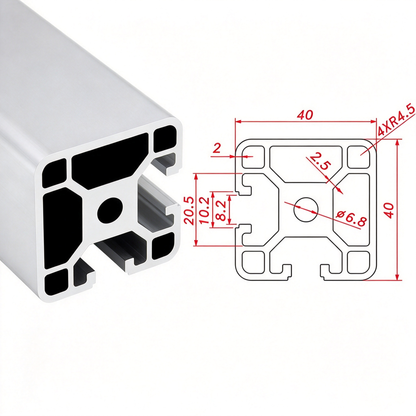 Europäischer Standard 4040 T-Nut-Aluminium-Strangpressprofil - 8mm Nut Industrieller Rahmenbau