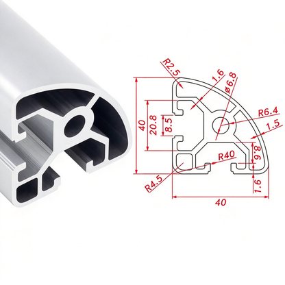 Europäischer Standard 4040 T-Nut-Aluminium-Strangpressprofil - 8mm Nut Industrieller Rahmenbau