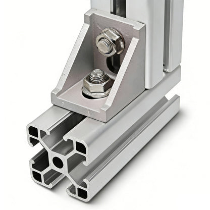 Heavy-Duty 90-Degree Aluminum Corner Bracket Connector for T-Slot Extrusions